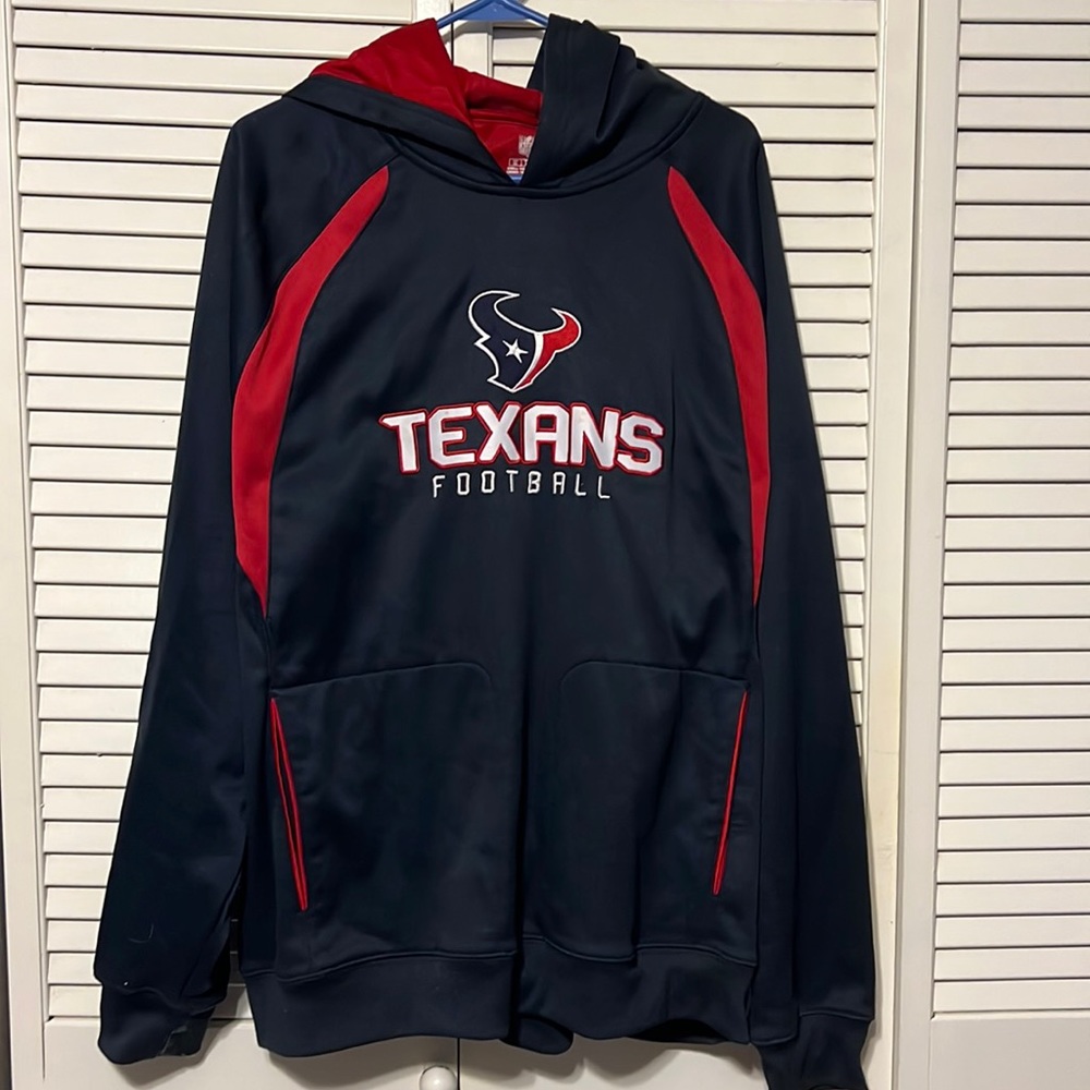 Houston Texans hoodie 100% Polyester in great shape Size XL Color Blue